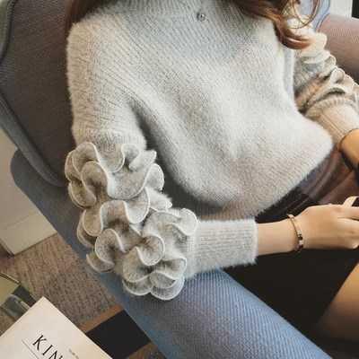 Suéter de Invierno para Mujer Color Sólido Diseño Minimalista - Image 2
