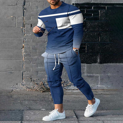 Suéter Casual para Hombre con Estampado 3D y Cuello Redondo