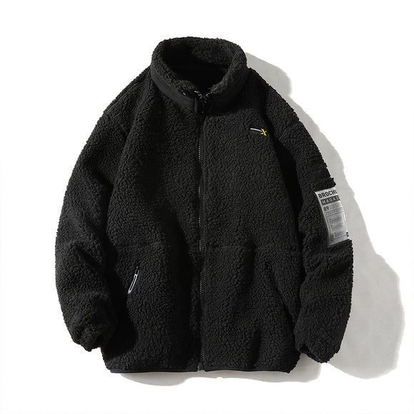 Abrigo de Lana de Cordero para Hombre - Chaqueta Gruesa y Cálida