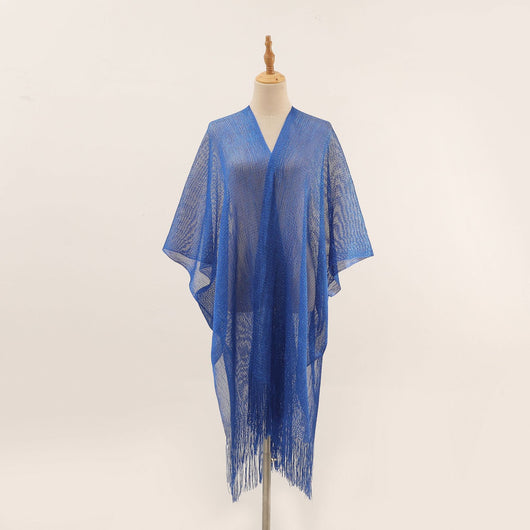 Pareo de Seda Gold y Silver - Blusa Playera con Abertura Lateral para Protección Solar - Image 11