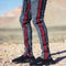 Pantalones Deportivos con Cierre en Tobillo y Rayas Contrastantes