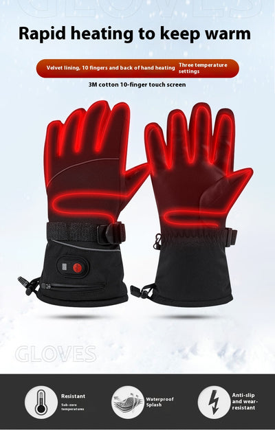 Guantes Térmicos Impermeables con Calefacción Eléctrica para Motos y Deportes Extremos - Image 14