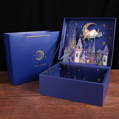 Caja de Regalo 3D Linterna Corazón Niña con Rafia y Diseño Estrellado - Image 5