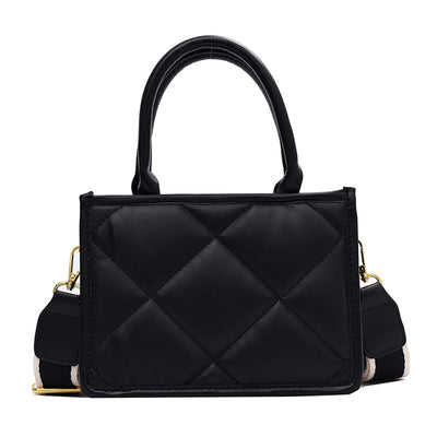 Bolso Cuadrado Pequeño con Correa Ancha y Detalles de Costura Automotriz - Image 9