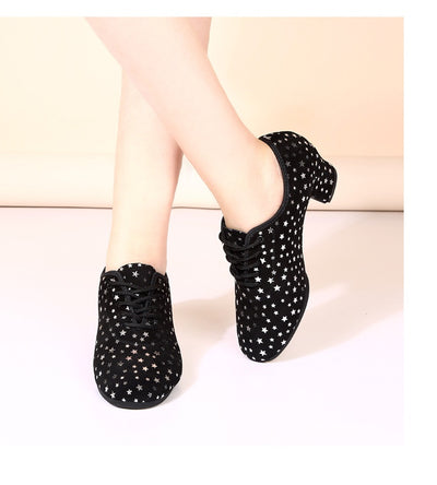 Zapatos de Danza Latina para Exterior con Diseño de Estrella y Suela de Goma - Image 15