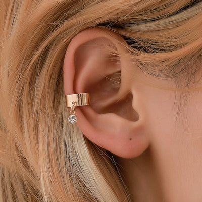 Clip Auricular en U con Diamante de Abeja - Diseño Ancho Pequeño - Image 3