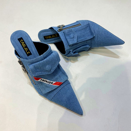Pantuflas de Tacón Alto con Punta Afilada - Image 8