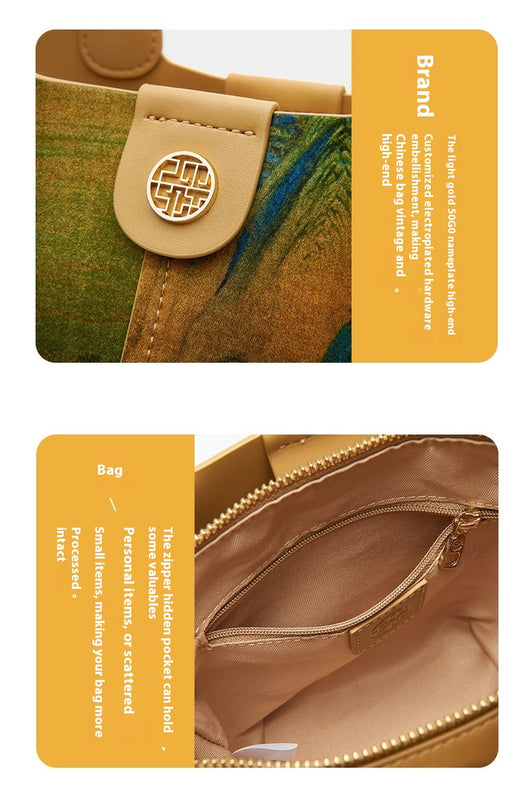 Bolsa Clutch Estilo Chino Tradicional con Diseño de Canasta Tejida - Image 17