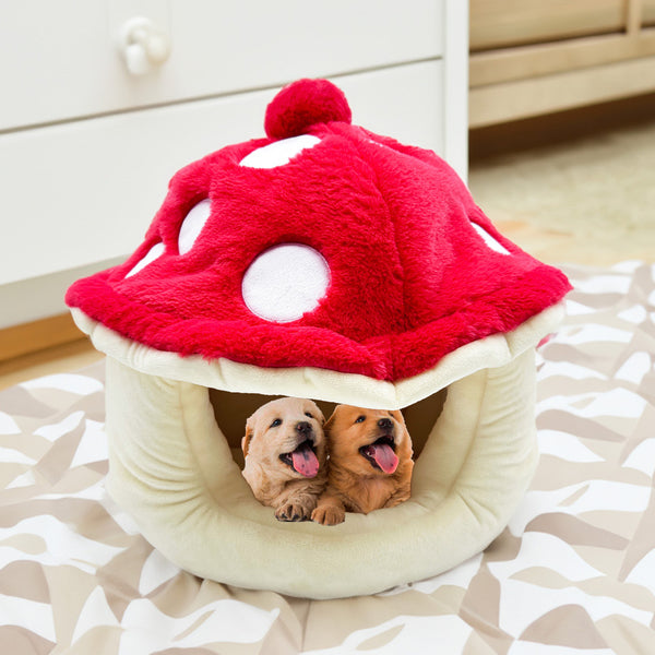 Cama Acogedor para Gatos con Diseño de Hongos Peluche