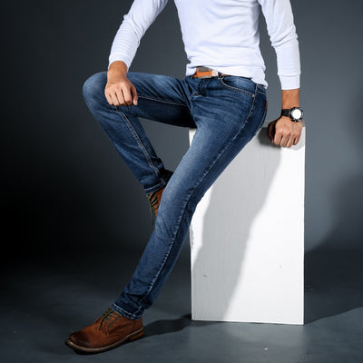 Jeans Slim Fit Elásticos Estilo Coreano Retro para Jóvenes - Image 3