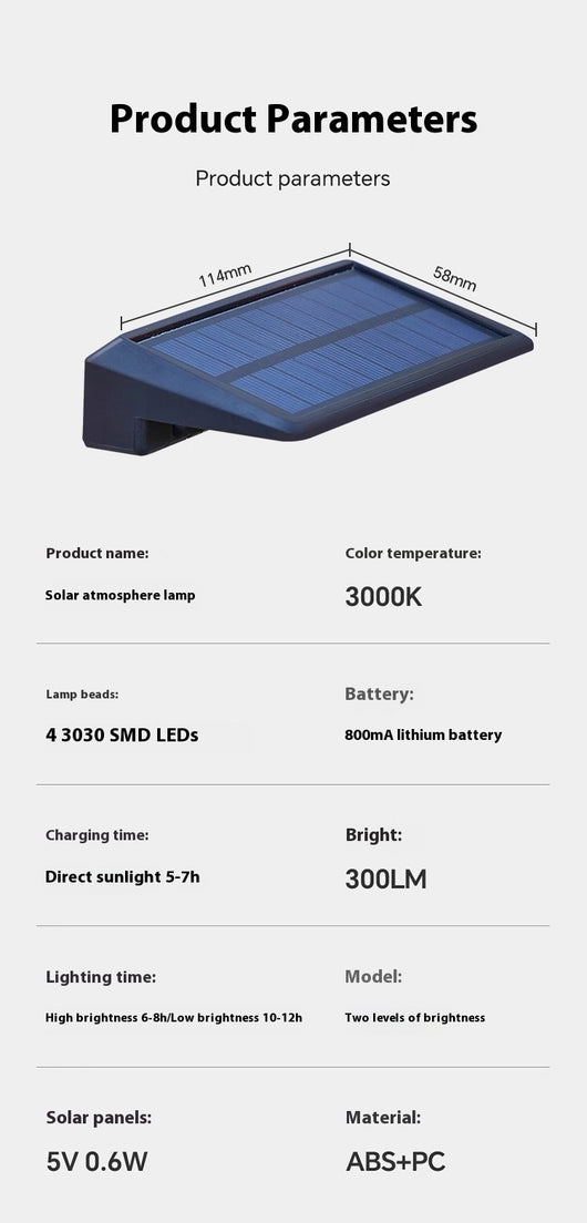 Lámpara Solar de Pared para Jardín - Image 17