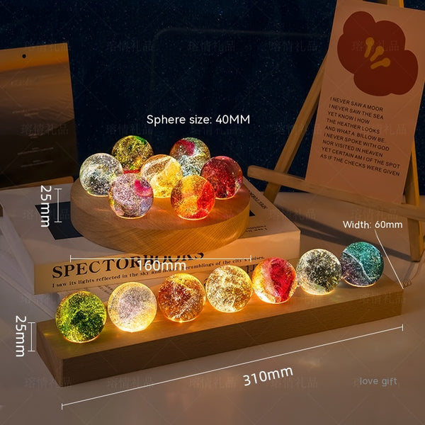 Esfera de Cristal Luminosa con Esmalte Colorido Creativo