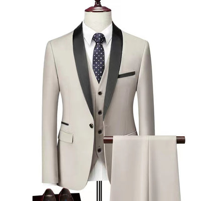 Traje de Tres Piezas para Hombre - Conjunto Elegante para Novio y Eventos Formales - Image 28