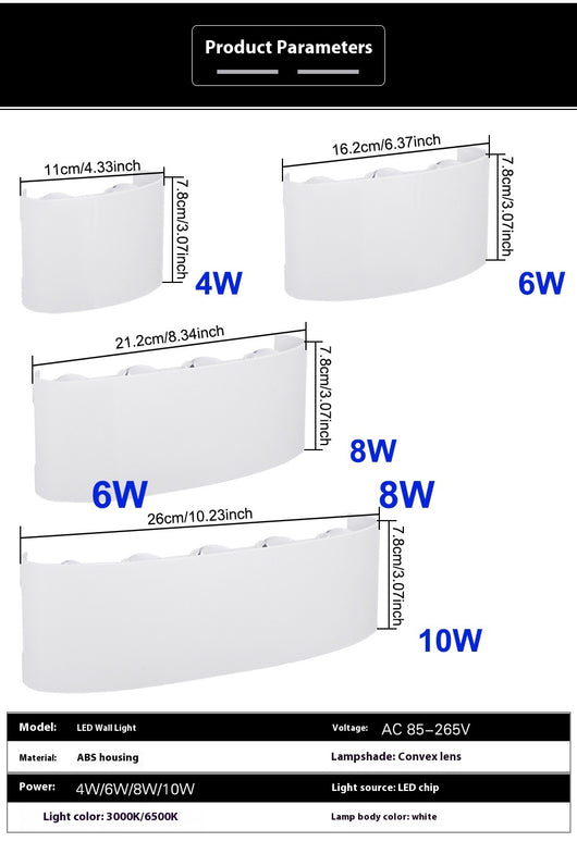 Lámpara de Pared LED Telescópica Blanca Resistente al Agua - Image 21