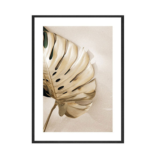 Póster Decorativo Hojas Verdes y Doradas para Sala de Estar - Image 12