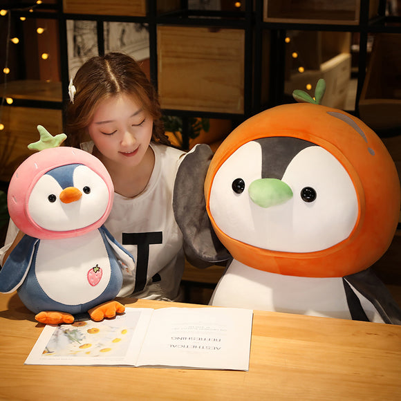 Almohada Grande Pingüino Frutal - Peluche Adorable