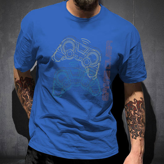 Playera Gamer con Estampado de Letras Creativas - Cuello Redondo Unisex - Image 11