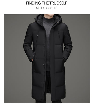 Chaqueta Acolchada de Pato con Gorro Desmontable - Abrigo Cálido Hombre - Image 28