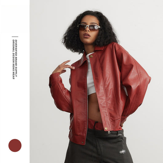 Chaqueta de Cuero Cropped para Hombre y Mujer - Estilo Urbano Moderno - Image 3