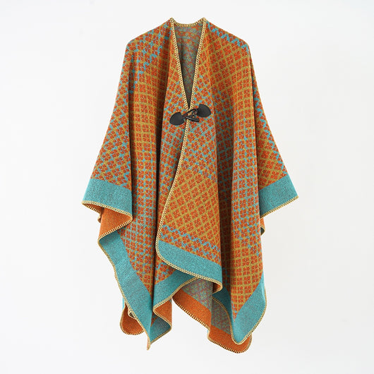 Poncho Cálido Extra Grande con Abertura Frontal - Image 18