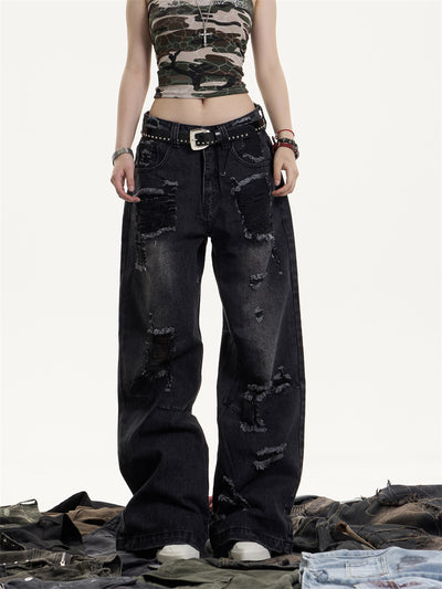 Jeans Vintage Rotos Cintura Alta Mujer Efecto Desgastado - Image 18