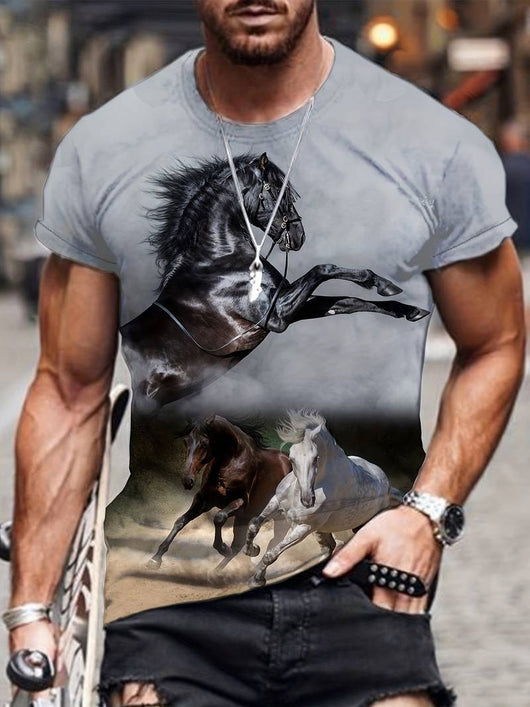Camiseta Manga Corta con Impresión 3D para Hombre - Image 21