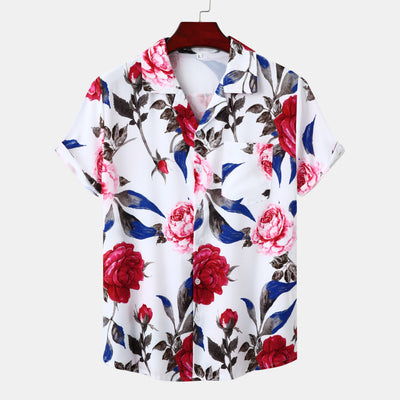 Camisa Casual de Playa para Hombre - Manga Corta Estilo Vacaciones - Image 16
