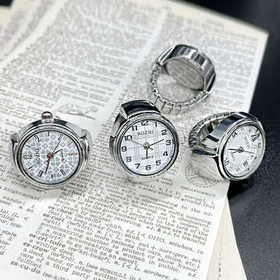 Reloj Anillo Versátil Dorado y Plateado - Diseño Minimalista All-Match - Image 4
