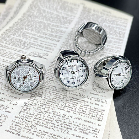 Reloj Anillo Versátil Dorado y Plateado - Diseño Minimalista All-Match - Image 4