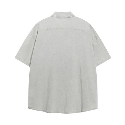 Camisa Casual Bordada con Bolsillo de Letra para Hombre - Image 4