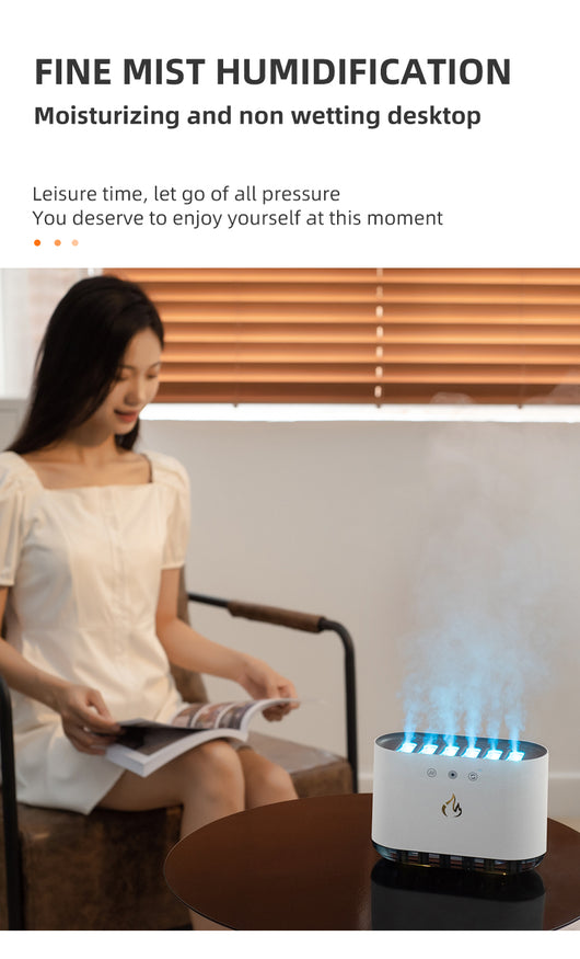Humidificador Ultrasónico Inteligente USB con Llama Dinámica y Control por Voz - Image 14