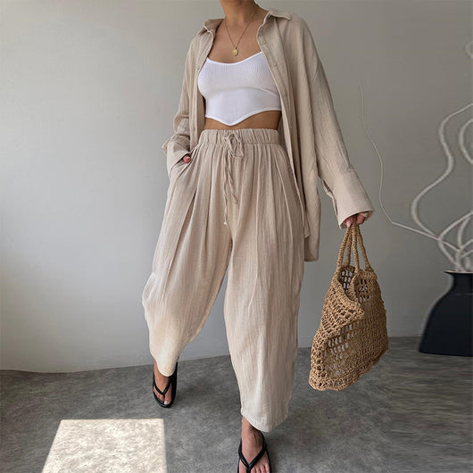 Conjunto de Traje Casual para Mujer: Camisa y Pantalón Elegante - Image 5