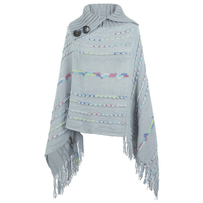 Capa Tejida con Cuello Solapa para Mujer - Image 5