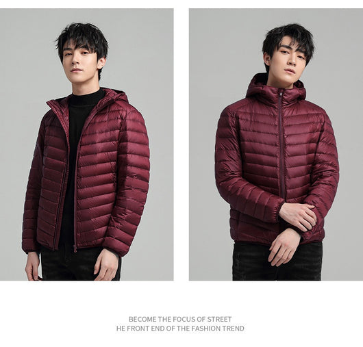 Chaqueta Acolchada Ligera con Capucha para Hombre - Abrigo Casual Cálido - Image 24