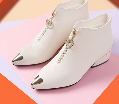 Botas Cortas Acolchadas para Mujer con Tacón Grueso - Image 5