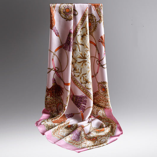Pañuelo de Seda Multiusos para Primavera - Turbante Elegante Femenino - Image 3