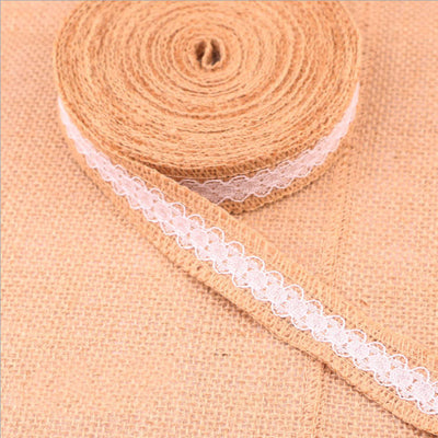 Rollo de Encaje de Lino Premium para Manualidades DIY, Bodas y Navidad - Image 2