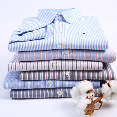 Camisa de Algodón Casual sin Arrugas - Colores Sólidos