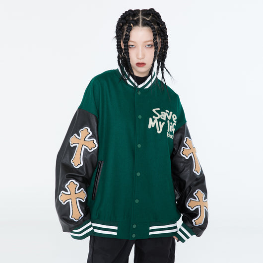 Jersey de Béisbol Hip Hop Street Tide con Bordado Cruzado - Image 2