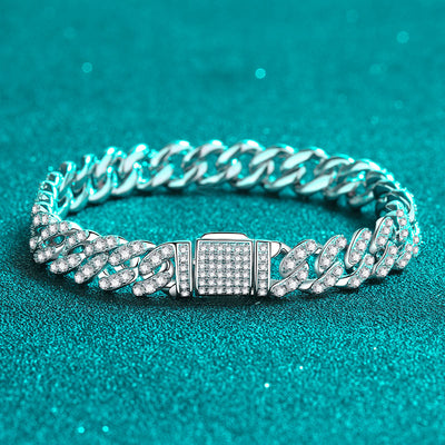 Pulsera de Eslabones Cubanos con Moissanita - Image 10