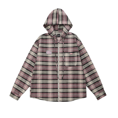 Chaqueta Camisa a Cuadros con Capucha - Image 10