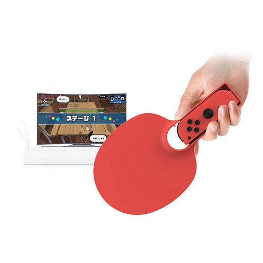 Blue and red table tennis racket grips for Nintendo Switch Joy-Con controllers, with a white ping pong ball. - Image 8
