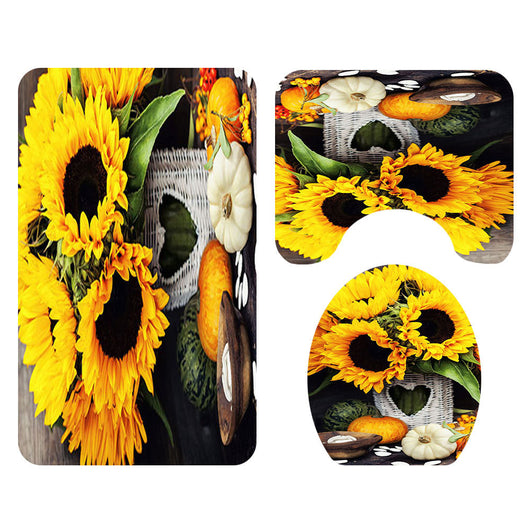 Juego de Baño Estampado Girasoles - 4 Piezas Completas - Image 7