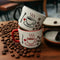 Juego de 2 Tazas de Cerámica Artesanal con Diseños Pintados a Mano Temática Café