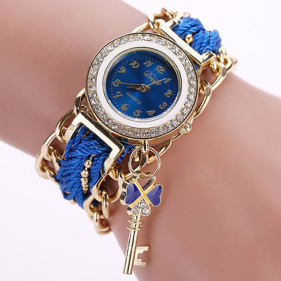 Reloj de Dama Estilo Étnico con Correa Tejida - Image 3