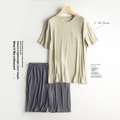 Conjunto de Pijama Ligero para Hombre - Camiseta y Shorts de Verano - Image 8