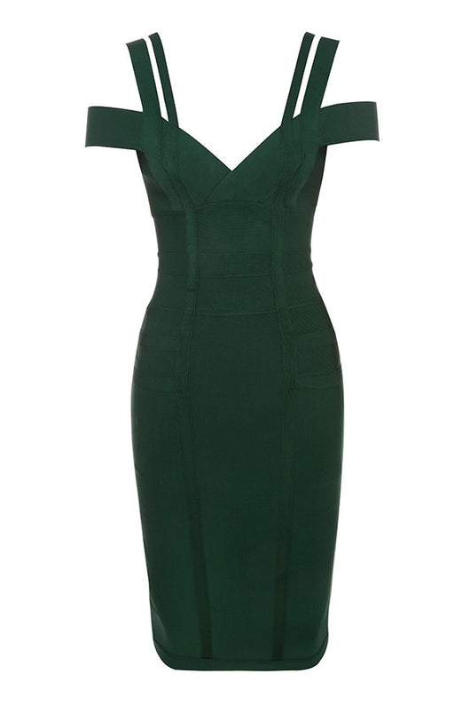Vestido de Noche Ajustado con Vendaje Cruzado - Image 12
