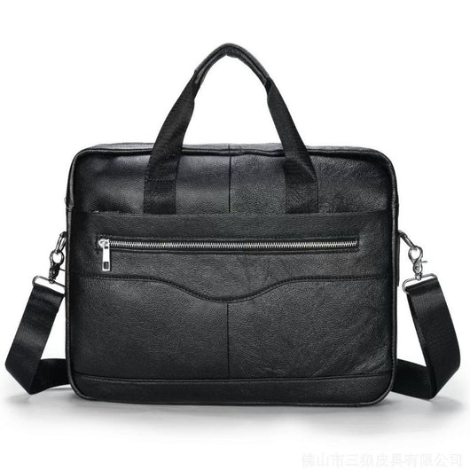 Bolso de Cuero Vacuno Vintage Primera Capa para Hombre - Image 5