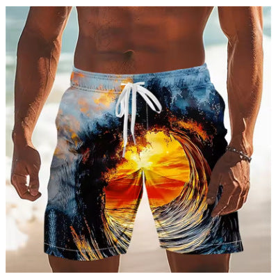 Shorts de Baño Casuales con Estampado Oceánico para Hombre - Image 16