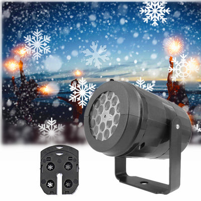 Proyector de Luces Navideñas LED con Copos de Nieve Rotatorios para Exteriores - Image 9
